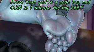 can you stroke fast and cum on her perfect feet in under a minute femdom joi?