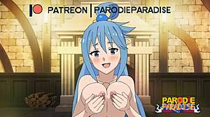 Watch Aqua's Sexy Tits Bounce in Hot Pussy Action!