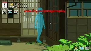 hentai game summer days brunette vacation blowjob deepthroat sloppy oral cumshot