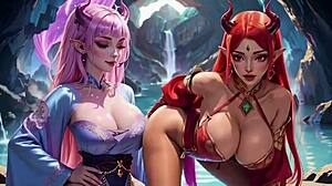 Girl Shows Friend Twerk Ass Shakes in Ai Animation