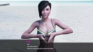 beach milf redhead slut takes rough doggystyle cum on face from monster cock