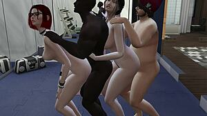 milf and redhead take double anal bukkake creampie gangbang huge cocks