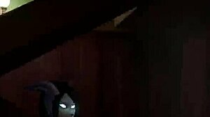 draenei girl gasps at giant penis stretching her in 3d hentai surprise