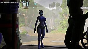 Draenei slut takes huge cock anal creampie in 3d game