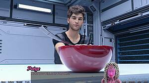 Stranded in Space 79 Brunette Plans Yoga with Huge Milky Tits