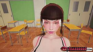 mai's sexy tits shake wildly during classroom table missionary cowgirl ride and pov doggystyle cumshot