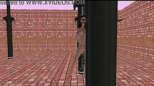 beautiful shemale strikes seductive pose then locker shower 3d hentai