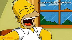 Married Housewife Fucked Raw by Everyone but Cuckold Husband in Simpsons Parody Wedding Orgy!