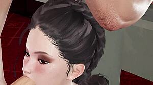 Hot Tanabe Erika's POV Handjob Frenulum Lick and Undertable Blowjob Cumshot!