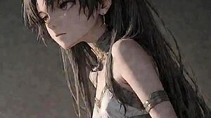 slow temple undress reveals her nude curves at dusk