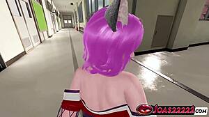 Ahri's league tight ass takes pov doggystyle pounding to anal cum