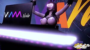 i love this cyber girl's massive booty shaking during big cock creampie deepthroat