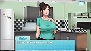 Madrasta milks hijastro's cum anywhere alone in house anal creampie chores