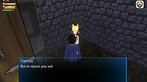 vampire femdom queen farts on loser's face in humiliating 3d hentai game