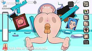 jinx on knees at glory hole takes anal creampie with thick thighs rule 34