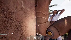 😏 Laras tight virgin pussy turns slutty after monster cock stretches her wide!