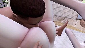 pale asian ass slammed hard in homemade interracial anal creampie pounding