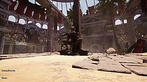 Ancient statue awakens pounds Lara's all holes in giant robot 3d gangbang creampie