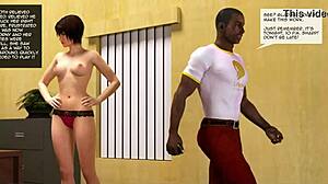 Busty Black Milf Secretary Takes Creampie After Hard Cock Fucking