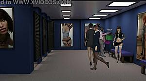 Cliair Rides Massive Dildo To Explosive Orgasm In Change Room!