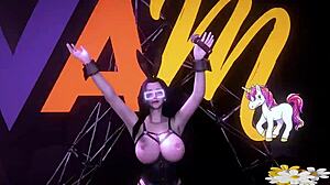 i love this cyber girl's massive booty shaking during big cock creampie deepthroat