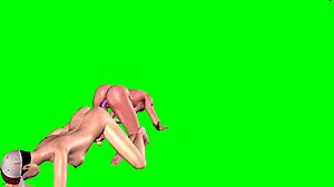 beautiful shemale joins gorgeous woman for double dildo anal in steamy 3d hentai