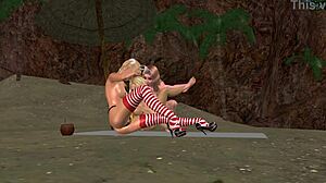 teasing futas finger horny shemales before cock worship threesome explodes in hentai