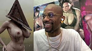 Big Breast Pyramid Head Barista Teen Gets Cum Covered Bald Pussy Fucked Anal