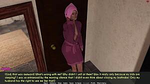 Half-naked wife Sophia squirts on movers' huge cocks! Stepmom femdom part 2!