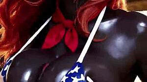 ebony farm girl from the ranch teases her big tits in ai animated country dream