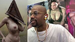 Big Breast Pyramid Head Barista Teen Gets Cum Covered Bald Pussy Fucked Anal