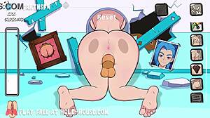 jinx on knees at glory hole takes anal creampie with thick thighs rule 34