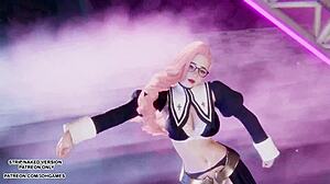 seraphine dances sexy kpop in league of legends hentai mmd uncensored