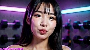 Boobs Fitness Trainer Shows Sexy Tit Workout