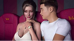 A Wife and Stepmom Sophia Exposes Pussy to Dyl at Movie Theater Cuckold Fuck