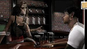 hot brunette alexis rides intertwined big cock in cowgirl and missionary positions