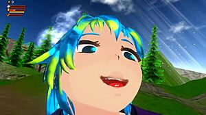 Earth-chan vore facesitting in 3D femdom hentai game uncensored domination