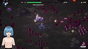 Wedding Witch hentai gameplay bride's big tits in sexy japanese outfit action