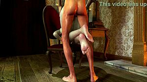 old asian man rams curvy asian girl's fat ass with big tits bouncing