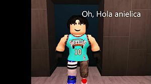 anielica fucks fan hard with cock and cum in roblox porn animation