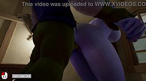 whoa troll grabs draenei girl surprise fucks her pregnant fast