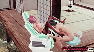 Japanese Riku in kitty cosplay gets big tits massaged, pussy licked hard till squirt! 😻💦 Moans everywhere uncensored