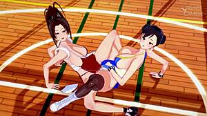 Chun Li Grinds Mai Shiranui In Intense Scissoring Sexfight Contest!