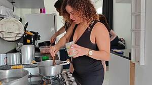 My Heart Raced When I Fucked My Wife's Friend While They Cooked Lunch Together