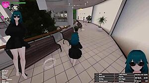 secret femboy flasher manaka exposes futanari big tits in mall mission 100 uncensored exhibitionism game