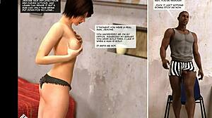 Busty Black Milf Secretary Takes Creampie After Hard Cock Fucking