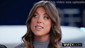 hey wifey jessie looks so hot getting stretched by that bbc right in front of her hubby