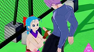 trunks ravishes bulma in dragon ball with blowjob handjob cumshot
