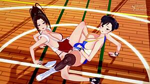 Chun Li Grinds Mai Shiranui In Intense Scissoring Sexfight Contest!