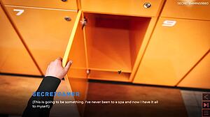 imagine vacationing with my huge boobs stepmom and her busty blonde friend